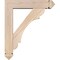 Ekena Millwork Olympic Arts and Crafts Smooth Bracket w/ Offset Brace, Douglas Fir, 5 1/2"W x 22"D x 26"H BKT0604X22X26OLY03SDF - alternate 4